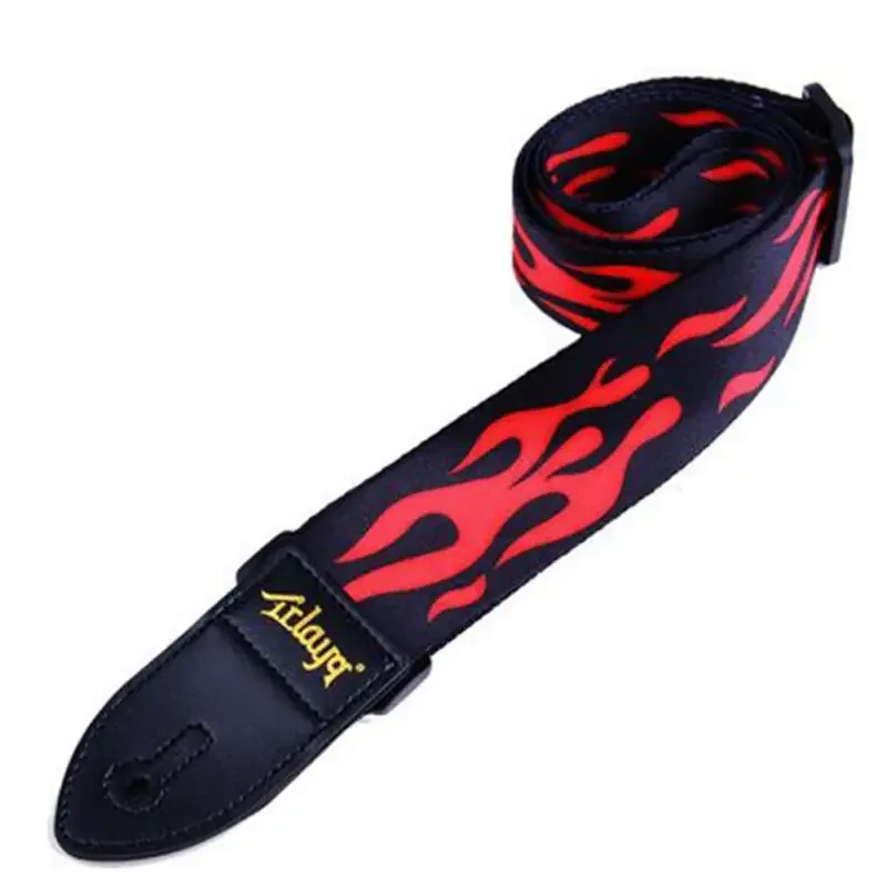 Guitar Strap Multi-Color Guitar Belts Adjustable Colorful Printing Nylon Straps Bass Acoustic Electric  Accessories