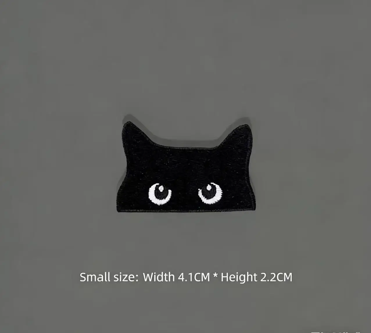 2PCS/lot Embroidered Black Cat Design Patch Cute Iron On Patch for Clothing Jeans Jacket Decoration image 3