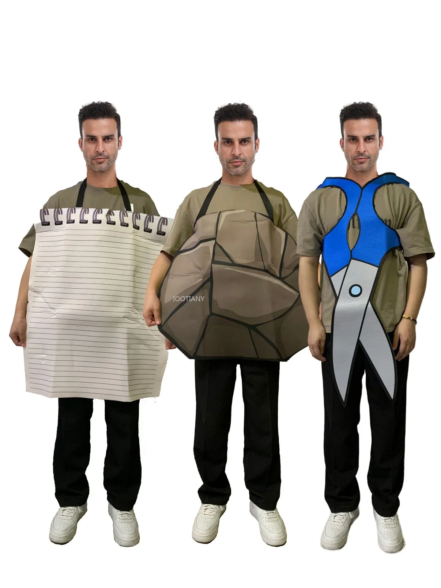 

Cosplay New Rock Paper Scissors Funny Party Bar Performance Costume Halloween Fun Guessing Set Stage Play Performance Clothes