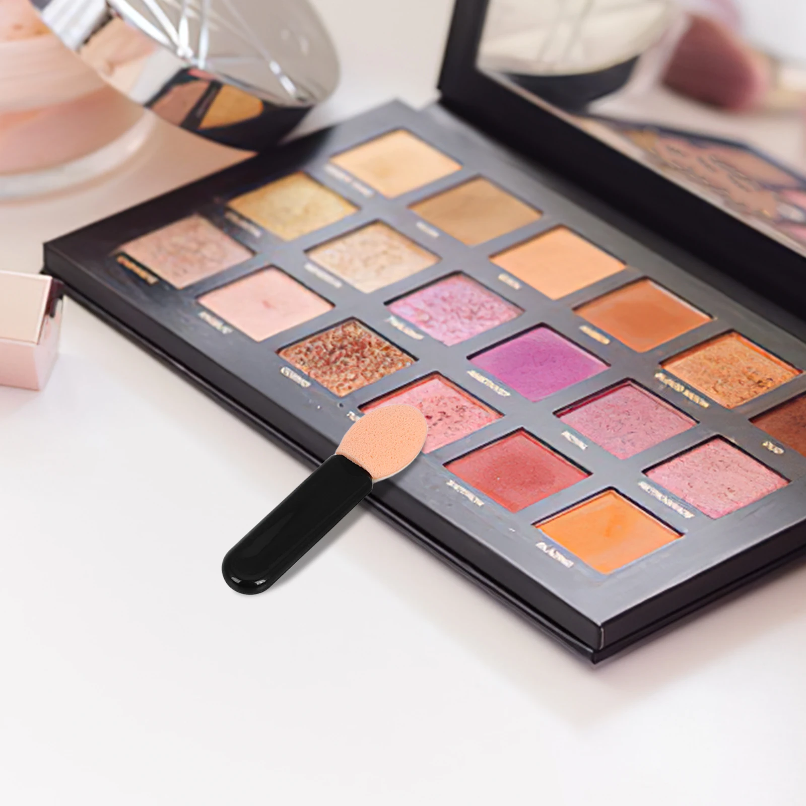 10Pcs Eyeshadow Applicator Brush Mini Small Makeup Tool Portable Multiuse for Concealer Lipstick Eyes Eyes Crease Shader