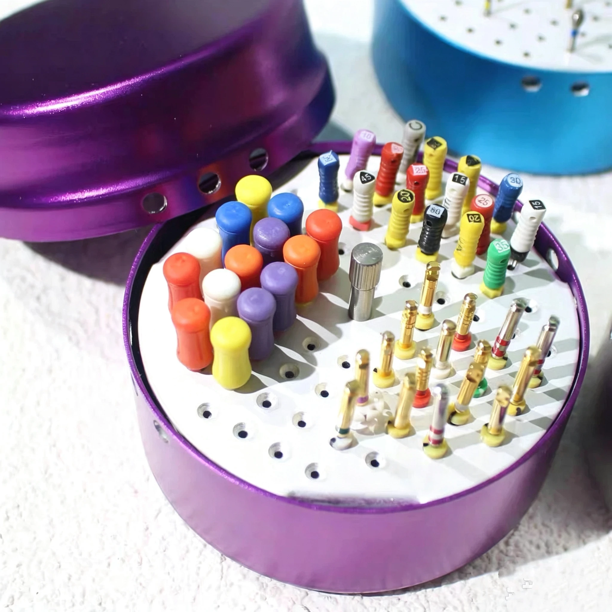 Dental Disinfection Diamond Burs Holder Box 72Hole Endo Files Holder Box Autoclave Dentistry Organizer Odontologia Tools