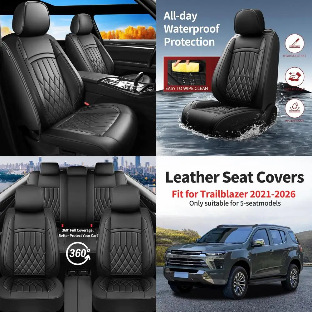 

Trailblazer Seat Covers Custom Fit for Chevrolet Trailblazer 2021-2026 - Full Set Premium Leather, Waterproof, All-Weather, Airb