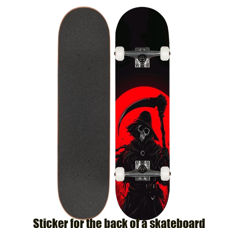 

1 flat "retro mysterious devil" retro skateboard sticker suitable for double warp scooter portable folding city bicycle and