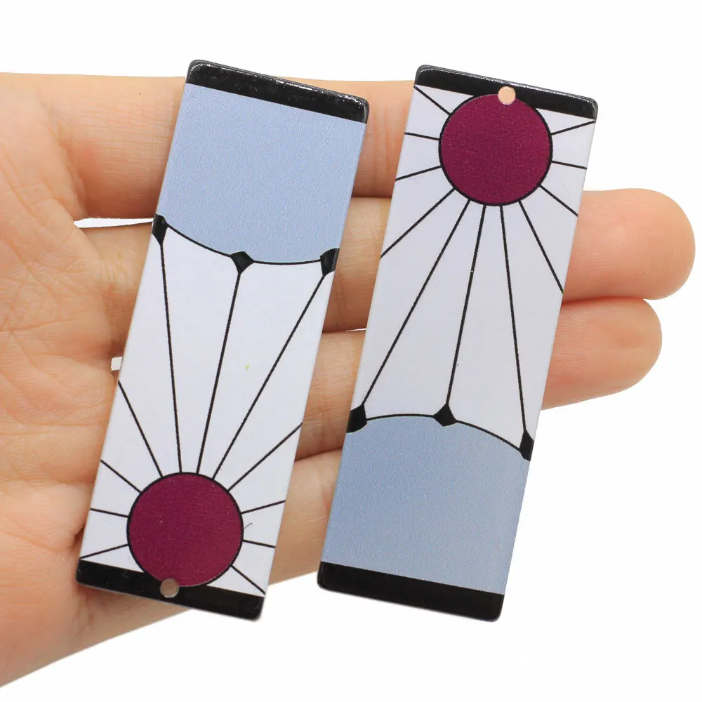 Image of 10 Stück/Lot 71*25mm Anime-Anhänger, flache Acryl-Cartoon-Cosplay-Schmuckteile für die Herstellung von Ohrringen und Halsketten zum Selbermachen