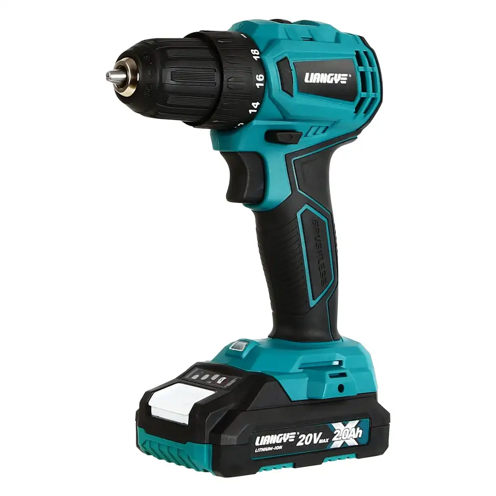 18 Torque Setting Tool Variable Speed Cordless Drill For Wood Work Brushless Hand Drill With 2 Speed Settings