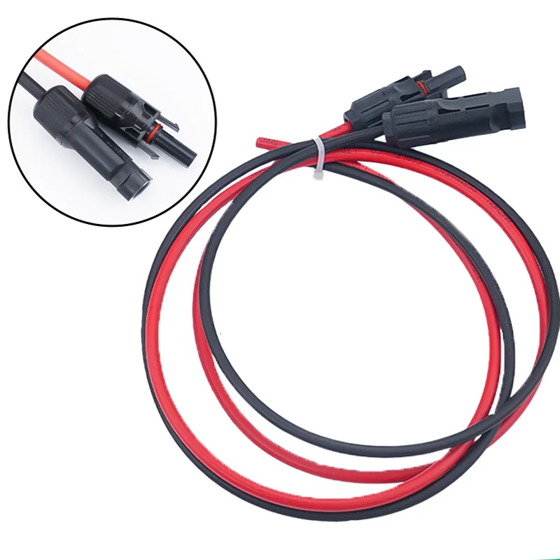 1 Par de Cables de Extensión Solares MC4 de 2.5mm², 4mm² y 6mm², Cable Conector PV para Sistemas Solares DIY, 1m, 2m, 3m, 4m, 5m, 6m, 7m, 8m, 9m, 10m