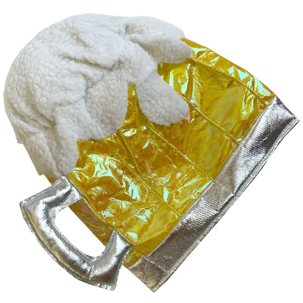 

Забавная шляпа-пивная кружка: косплей-аксессуар для фестивалей, вечеринок, фотосессий, праздничный костюмный реквизит, уникальное украшение для головы в виде пивной кружки