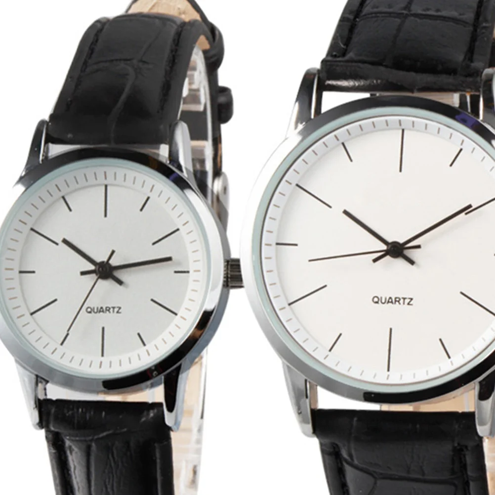 1 قطعة حزام ساعة الزوجين قابل للتعديل بولي Band الفرقة موضة كوارتز ساعة معصم أسود الفرقة الأبيض الهاتفي الذكور الإناث ساعة #5
