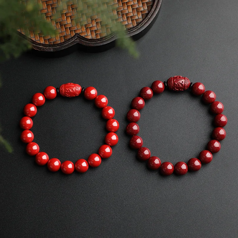 

Императорский песок, шестисловная мантра для мужчин и женщин, натуральный простой стильный браслет, портативное украшение для рук