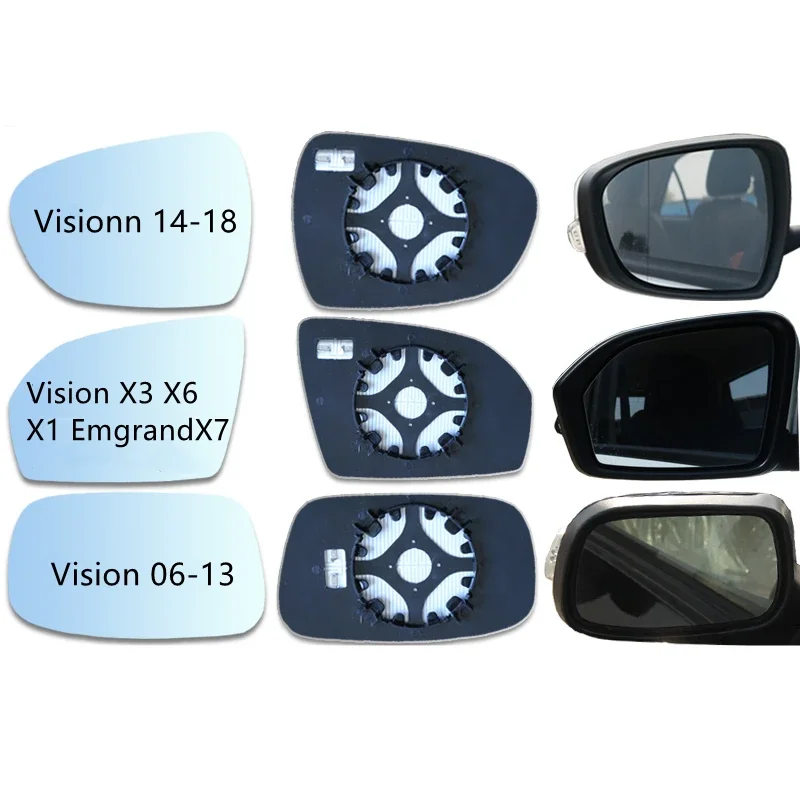 

Rearview mirror lens left / right side for GEELY Vision X3/GX3/Vision X3 X6 X1 Reflective mirror white glass with heat