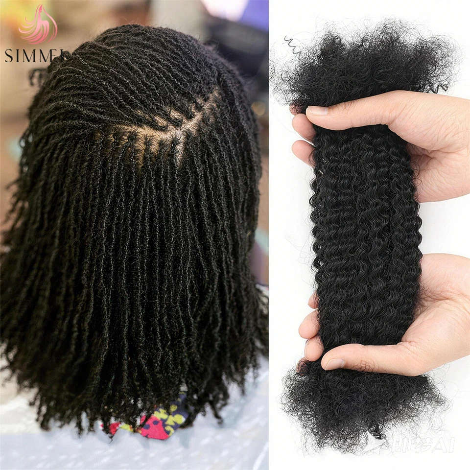

50g Afro Kinky Bulk Hair for Dreadlocks 100%Human Hair For Twist Braiding Or Dreadlocks Hair Extension 8-20 Inches Natural Black