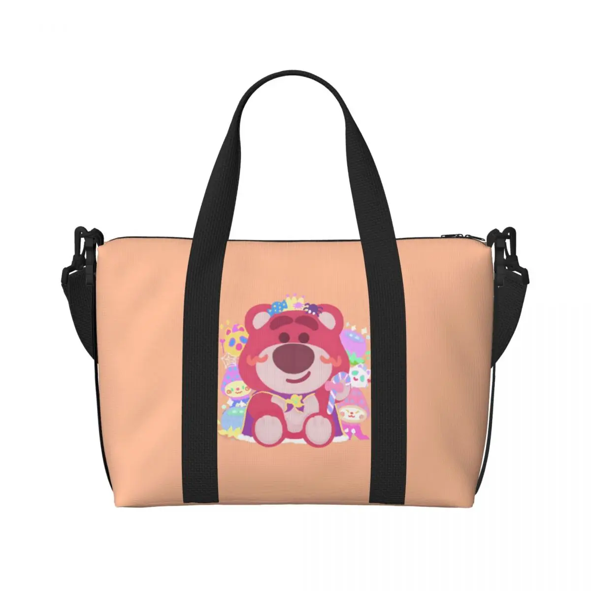 

Женская большая сумка-тоут Lotso на заказ, большая вместительная дорожная сумка через плечо с рисунком медведя для спортзала и пляжа