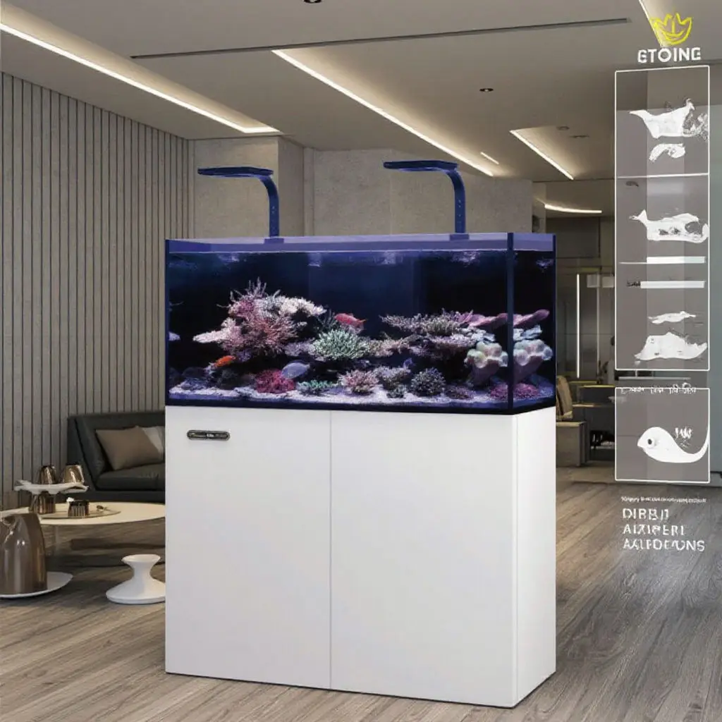 60/90/120/150L Home Office Fish Tank Deluxe Aquarium With Base Cabinet