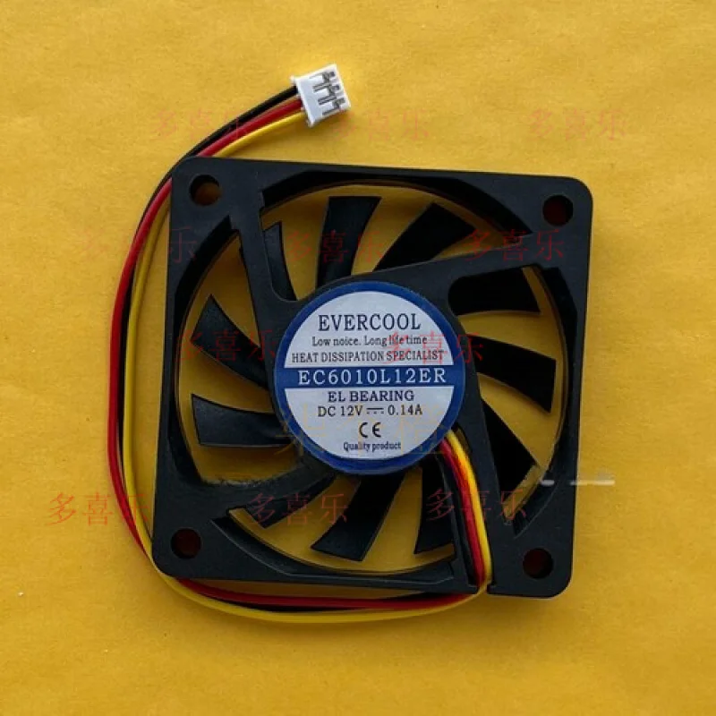 

EE для EVERCOOL EC6010L12ER DC12V 0,14A 60 мм 3-проводной бесшумный вентилятор охлаждения