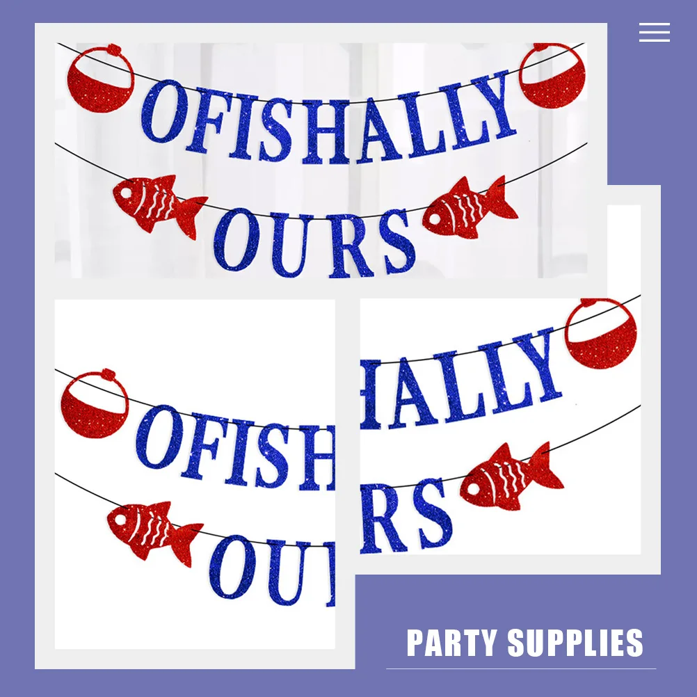 

Fishing Birthday Hanging Supplies Paper naments Unique Lively Photo Prop DIY Decoration