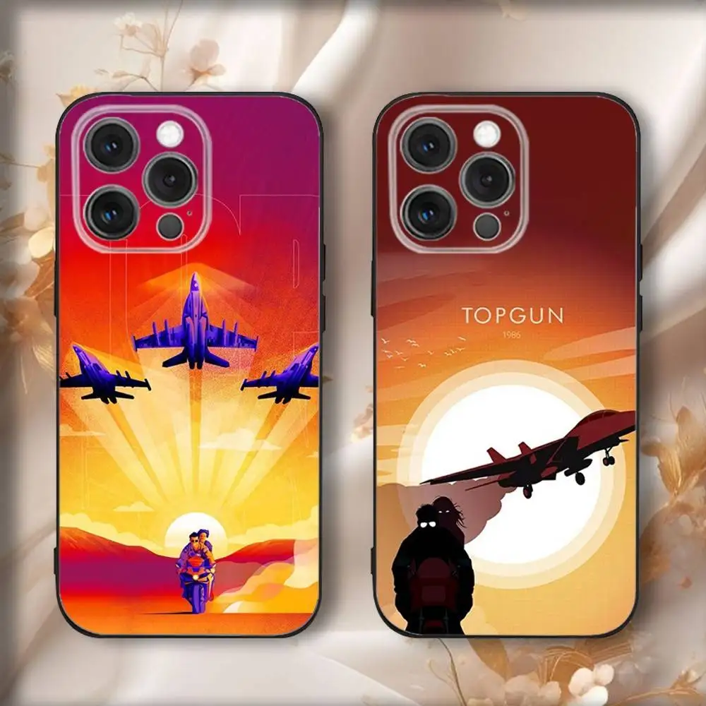 

Film Top G-Gun M-Mavericks Phone Case For iPhone16,15,14,13,12,11,Pro,Max,Plus,X,XS,SE4,E,Mini,Soft Black Case