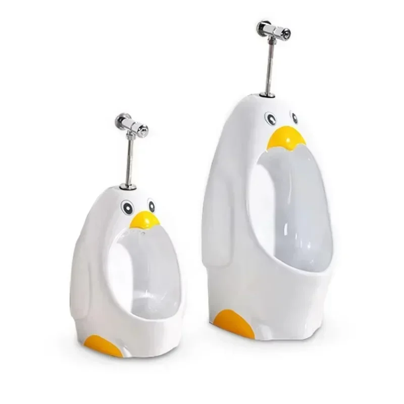 Kindergarten ceramic funny urinal kids colorful penguin urinal