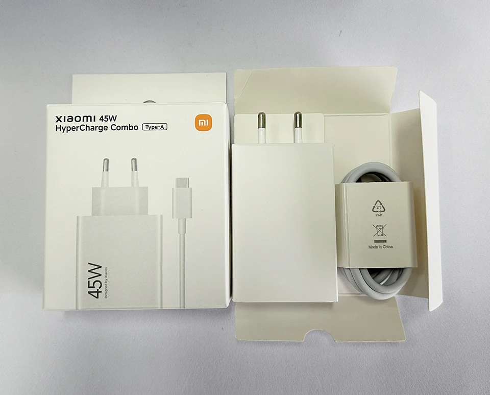 Cargador Original Xiaomi Redmi de 45W, Adaptador de Carga Rápida EU de 33W 18W 27W, Cable Tipo C, Mi Poco M7 X7 K40 Note