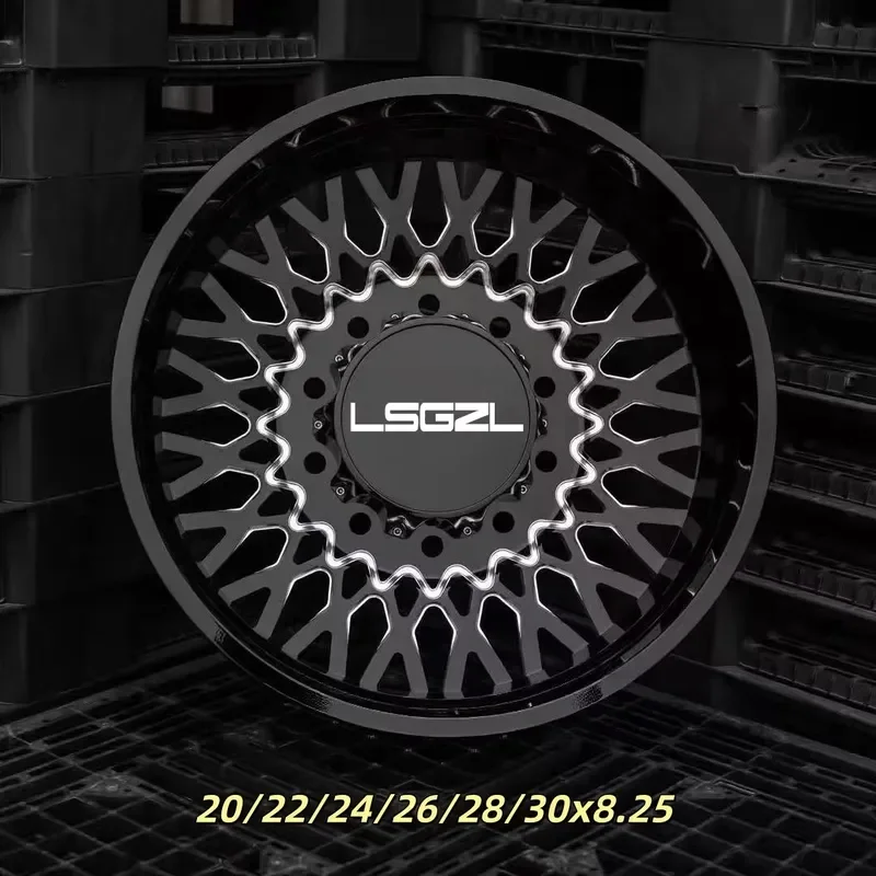 i Forged Aluminum Alloy Wheel for GMC for Silverado 2500 Truck 8x165.1 8x170 PCD 20 22 24 26 28 30 Inch Matte Black Concave