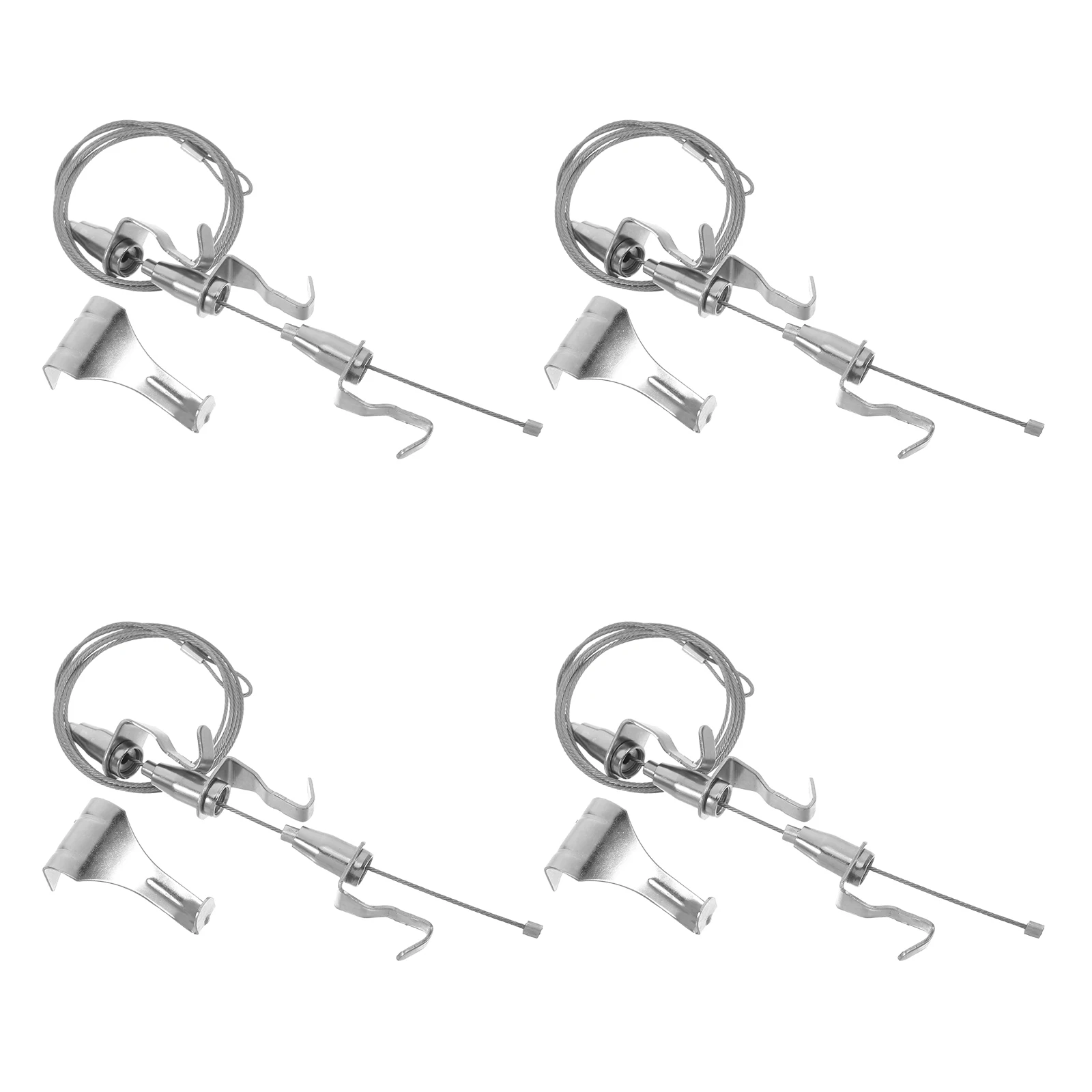 

4pcs Adjustable Picture Hanging Kit Heavy Duty Frame Hooks Track System For Gallery Wall Display Sign Board Artwork Exhibition