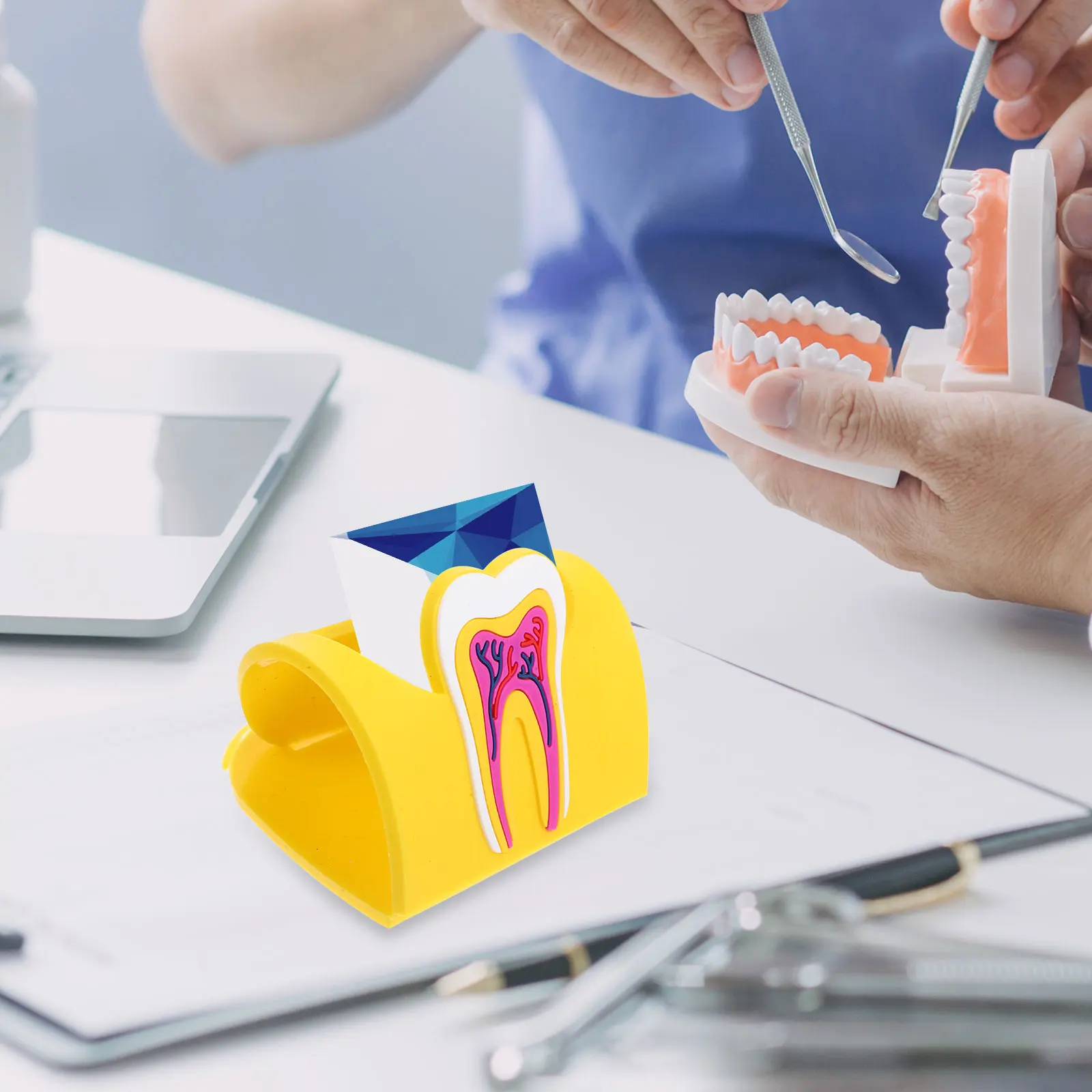 

Teeth Shaped ganizer Double Holder Desk Multi Business Card Holder Office Supply Cards Display St For Dental