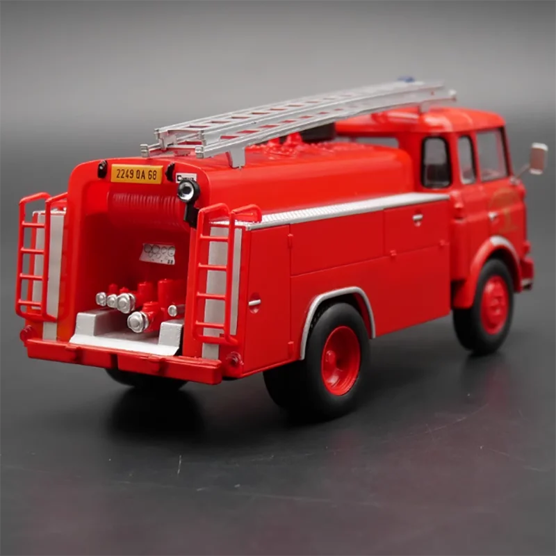 Diecast 1:43 Scale Berliet GAK French Fire Truck Alloy Vehicle Model Finished Simulation Collection Decoration Gift Toys Display