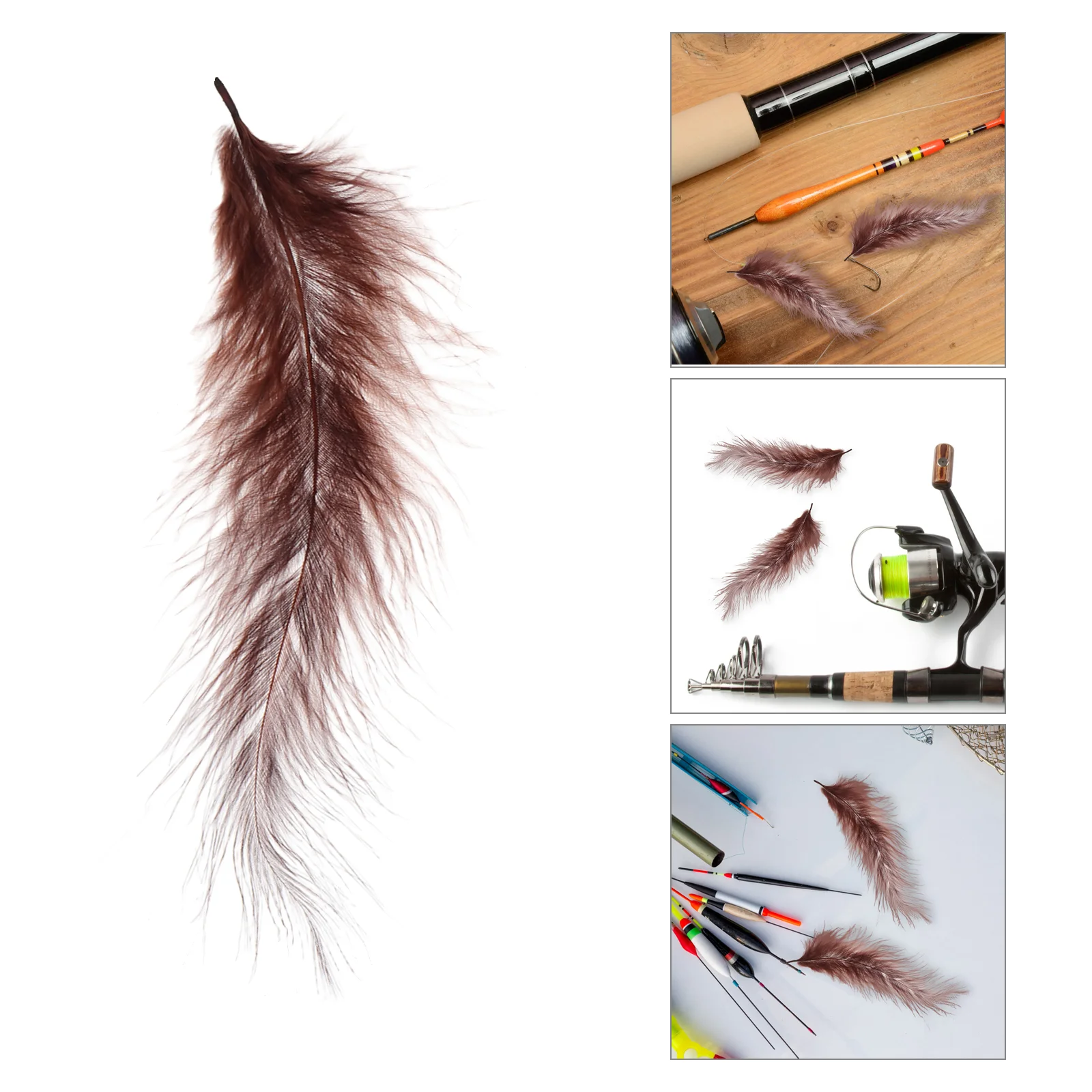 120pcs Fishing Artificial Bait Diy Jewelry Plumes Tying Plume Craft Projects Making Materials For Bass Trout Pike Saltwater Fres