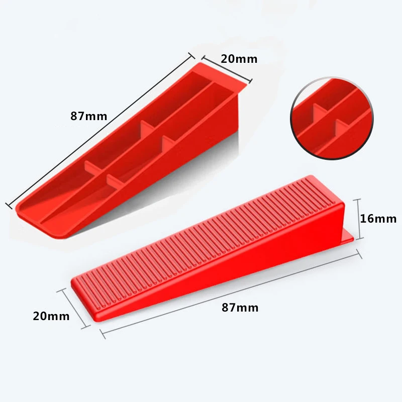 100pcs Tile Leveling Wedges Locator Level Tile Spacers for for Flooring Leveler Locator Spacers Adjustment Ceramic Tile Crevice