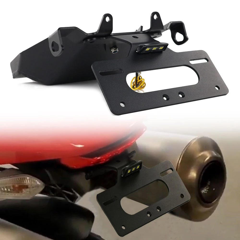 

Motorcycle Fit For Ducati Monster 696 1100 EVO 795 659 796 License Plate Holder Bracket with Light Tail Tidy Fender Eliminator