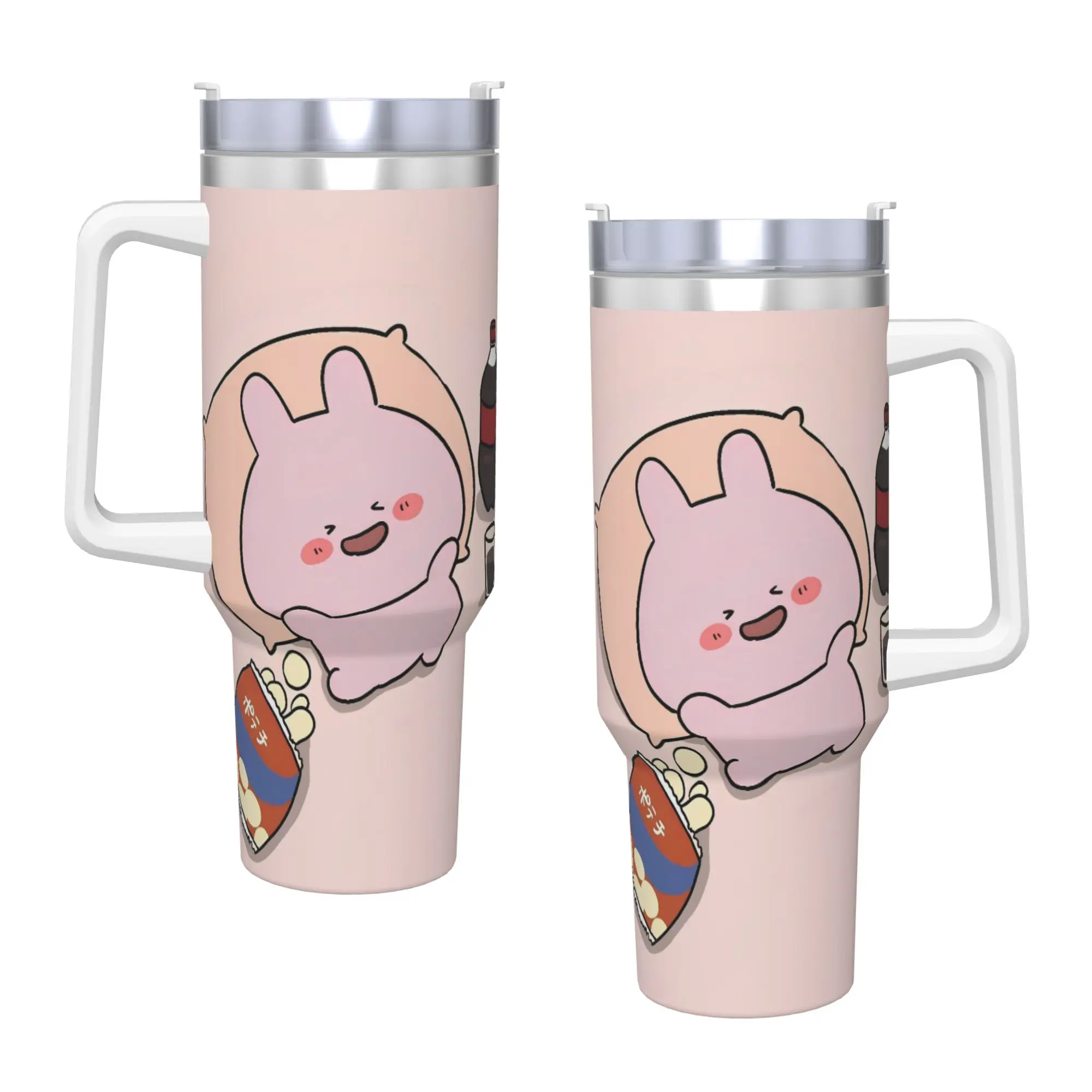 

Asamimichaan Cute Asamimi Tumbler Hot Drinks Water Bottle Heat Preservation Stainless Steel Coffee Mug Printed Beach Car Mugs