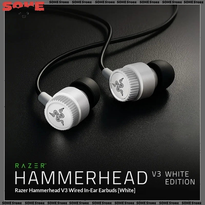 Razer Hammerhead V3 Wired Earphones 7.1 Surround Sound Gaming TypeC Adjustable EQ Earbuds for Android iPhone PC Game Accessories