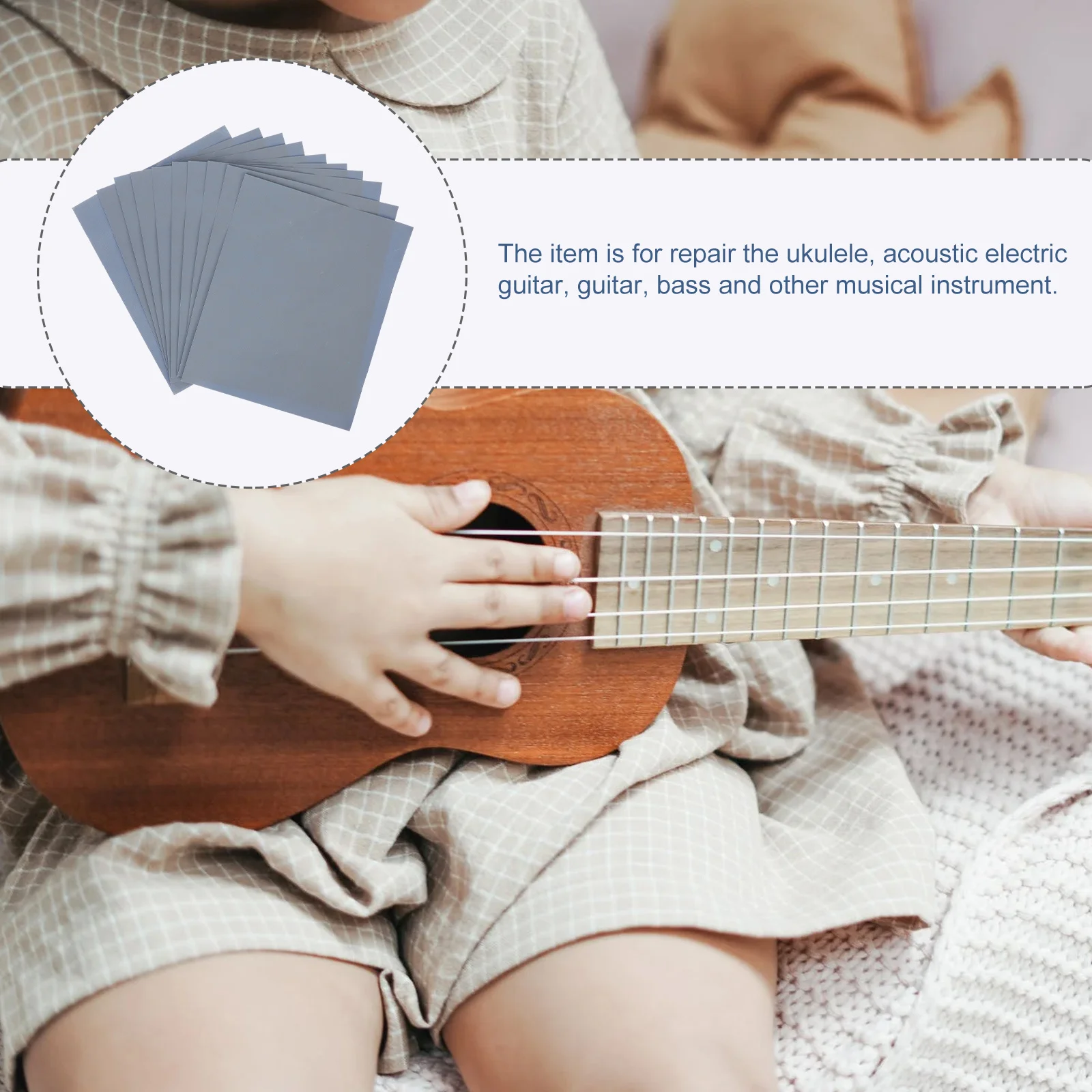 

10pcs Sandpaper Accessories For Guitar Acoustic Electric Bass Fret Polishing Luthier Tool Instrument Repair Grinding Supply