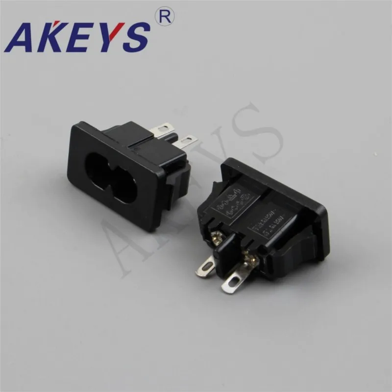 10 PCS AC-026 Plum seat Side plug 90 degree socket AC power socket switch