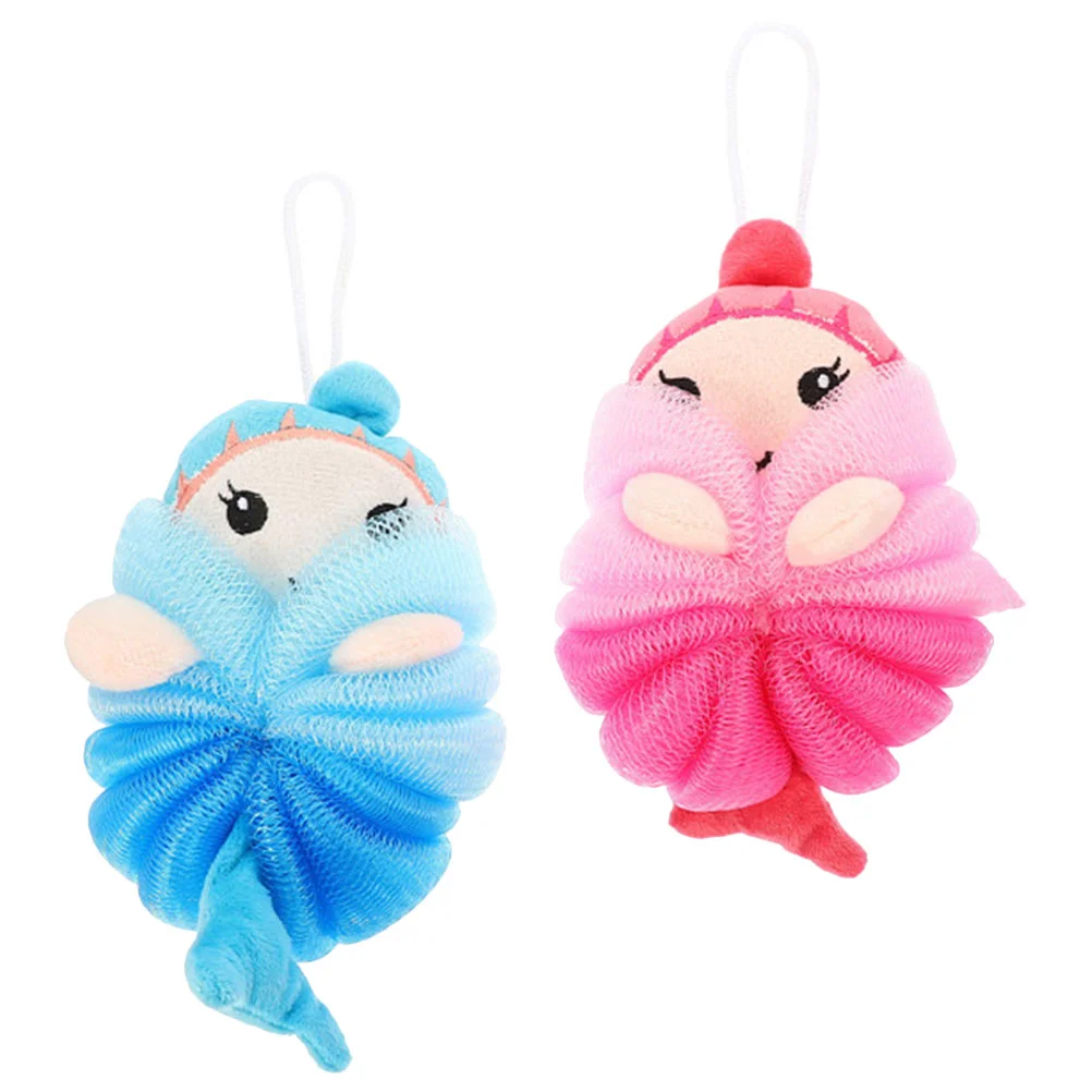 2 Pcs Bath Ball Exfoliating Sponge Wash Pouf Shower Sponges Cleaning Supplies Body