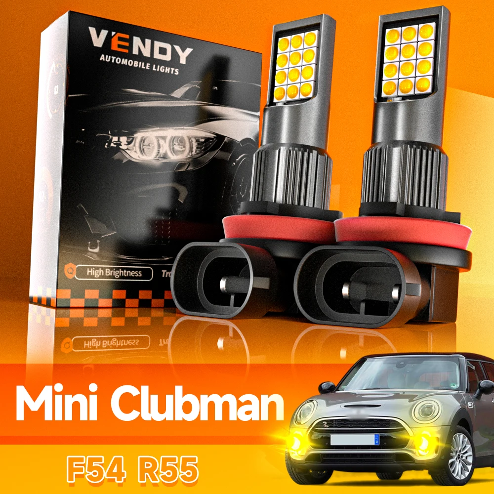 2pcs For Mini Cooper Clubman F54 R55 2007-2019 LED Fog Light 2009 2010 2011 2012 2013 2014 2015 2016 2017 Canbus Accessories