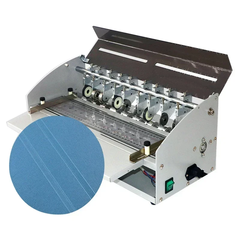 Creasing machine with perforation, fold line, and spine score capabilities; H5000-1 electric creasing machine.