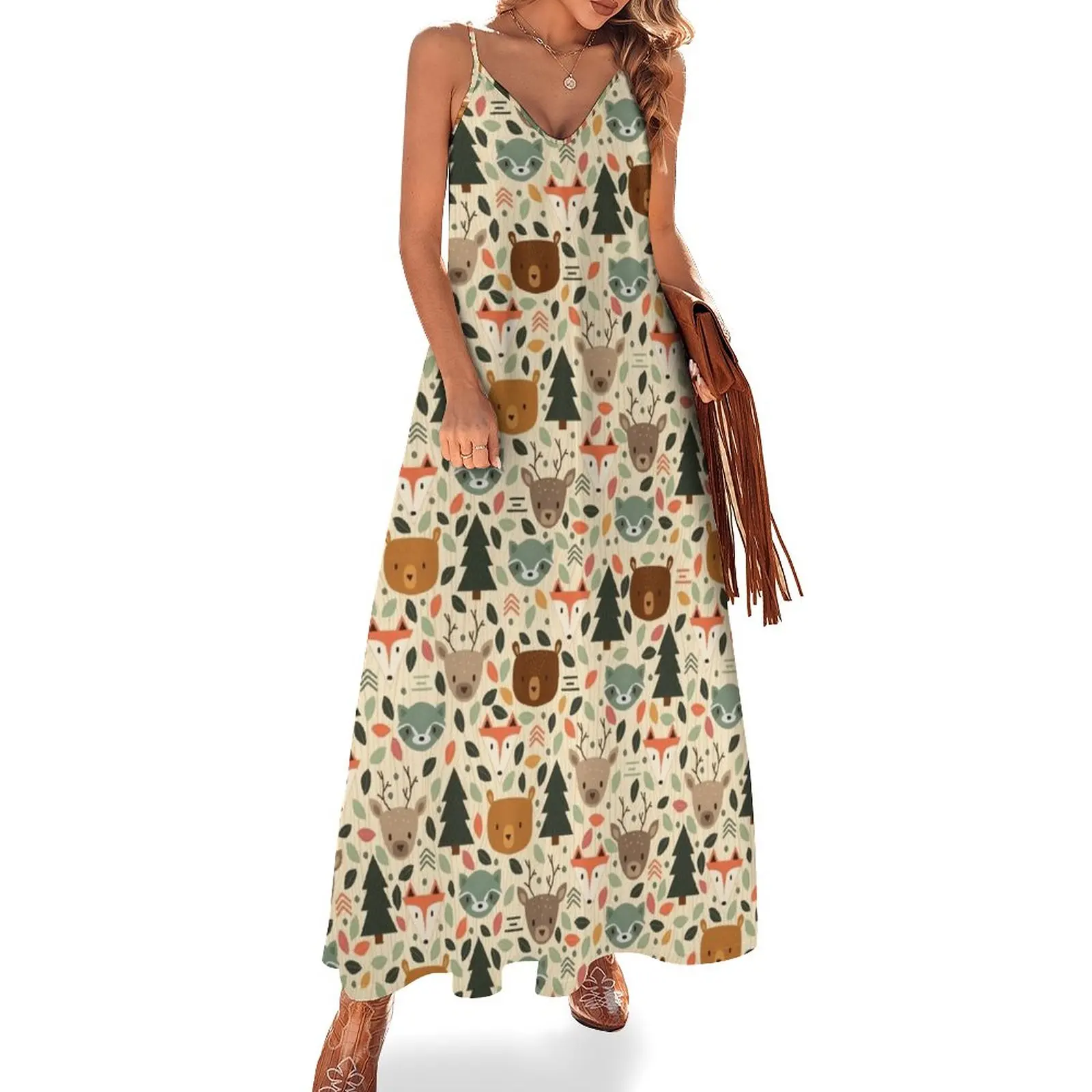 

Woodland Creatures Sleeveless Dress women party dresses summer dress woman 2023 long dresses for women festival outfit women