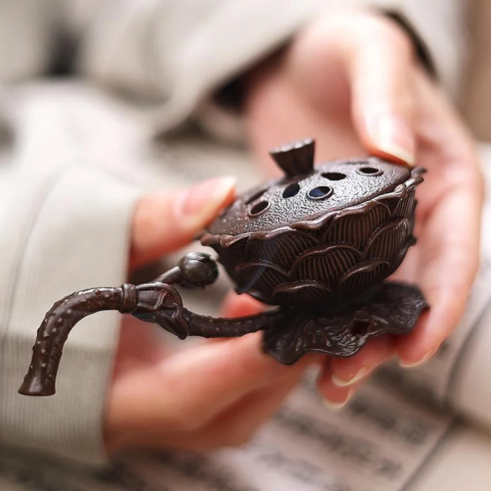 

Metal Incense Burner Aroma Diffuser Decorative Holder Home Accessory Desktop Censer Zinc Alloy Wear Resistant Daily Use