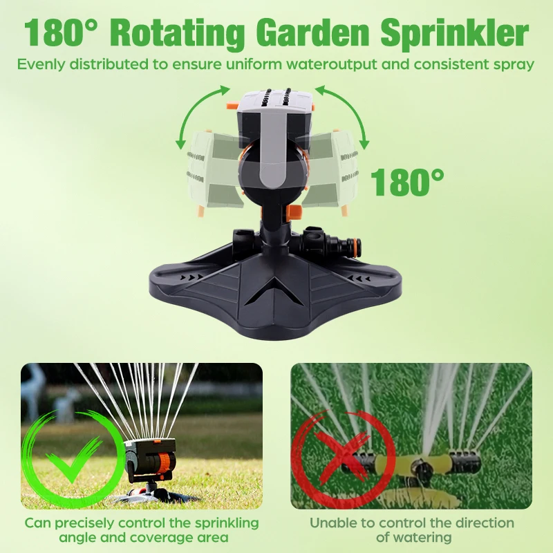 Adjustable Range And Angle Lawn Sprinklers Direct And Sector Spray Garden Sprinkler Throttle Swing Sprinkler For Yard Home Farm