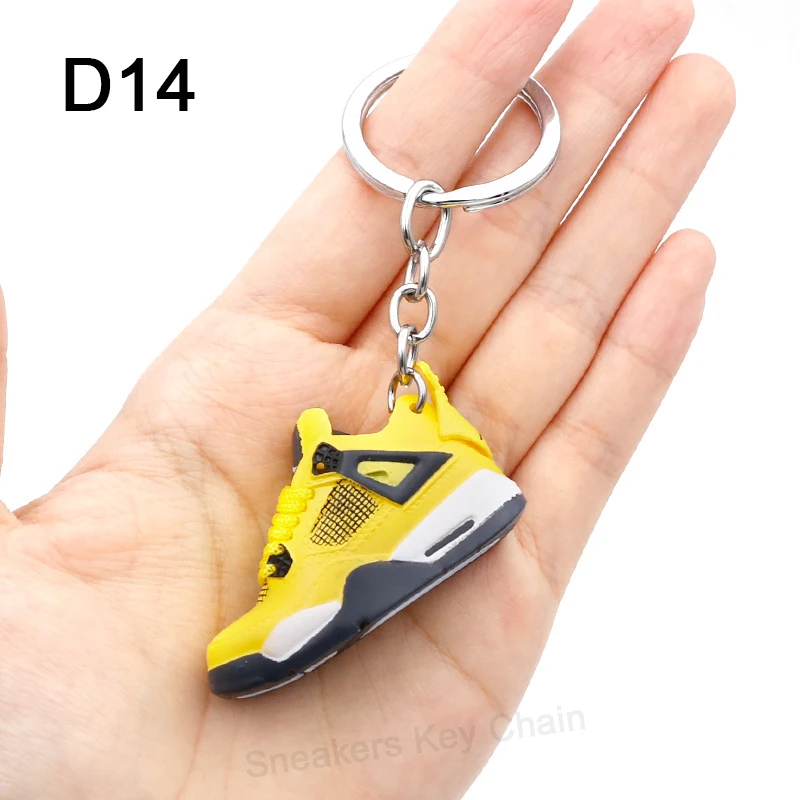 Delicate 3d Mini Sneaker Sleutelhanger Simulatie Grappige Basketbalschoen Sleutelhanger Diy Vinger Skateboard Accessoire Cadeau Voor Collecto