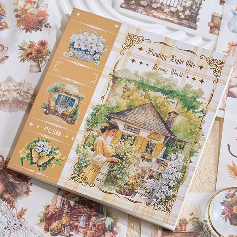 50 ورقة خمر اشي ورقة ملصق كتاب قبل قطع اشي سجل القصاصات ملصقات للمجلات غير المرغوب فيها المخططين سكرابوكينغ لوازم #4