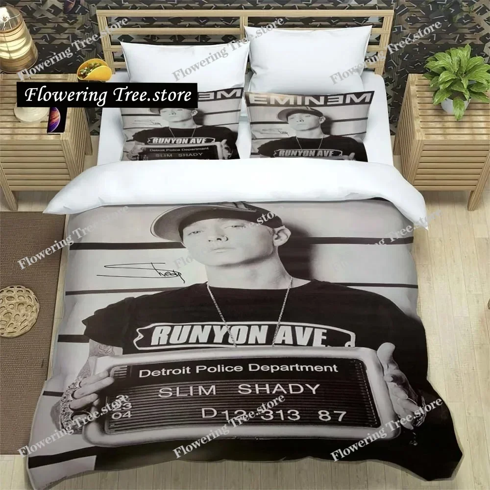 Hiphop Rapper Eminem Sheets Quilt Covers Bedding Dormitory Sheets Bedding Set Soft Warm Bedding Set