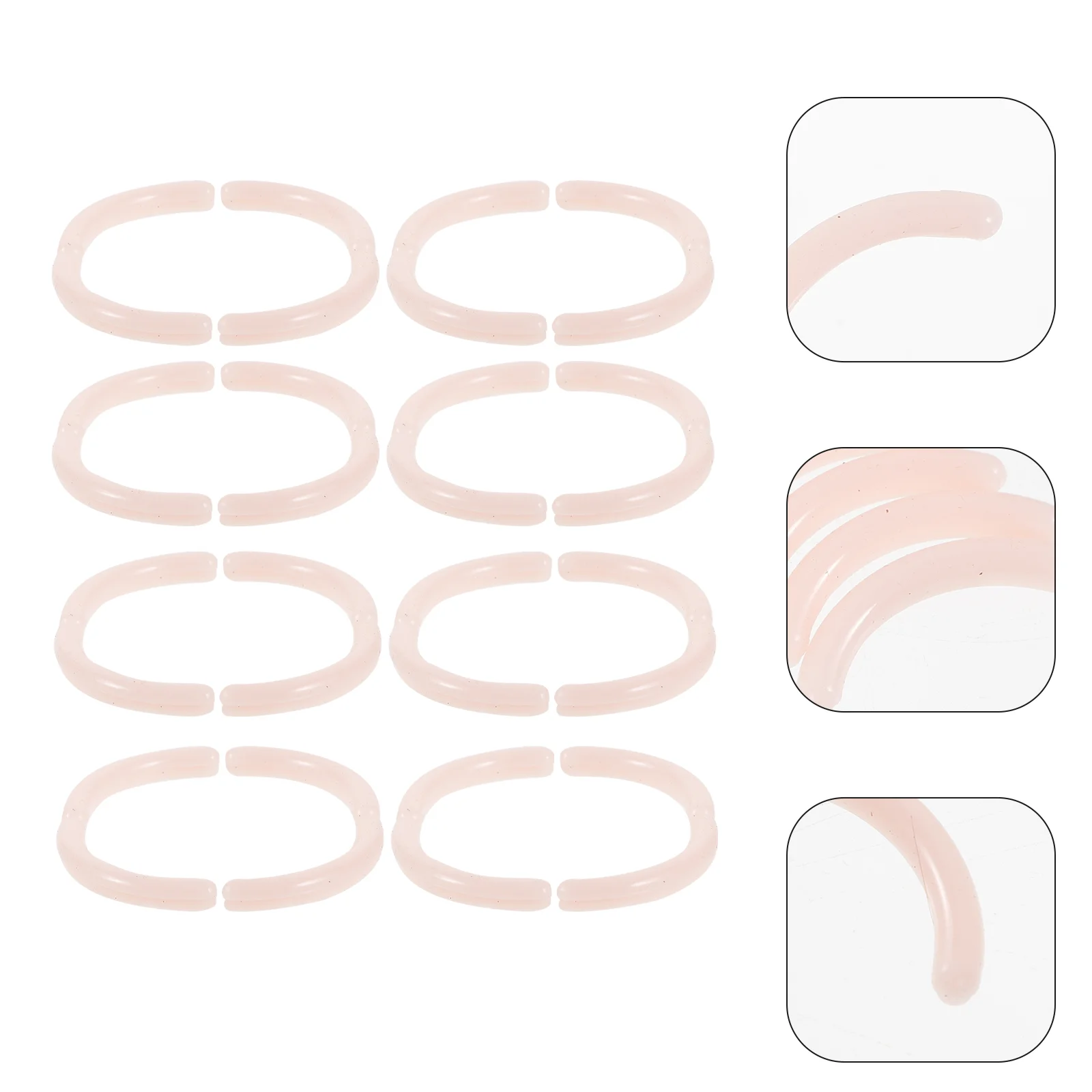 16 Pcs Black Silicone Strips Elastic Curler Pads Refill For Women Eyelash Curler Rubber Cushions Beauty Tools Makeup Accessories