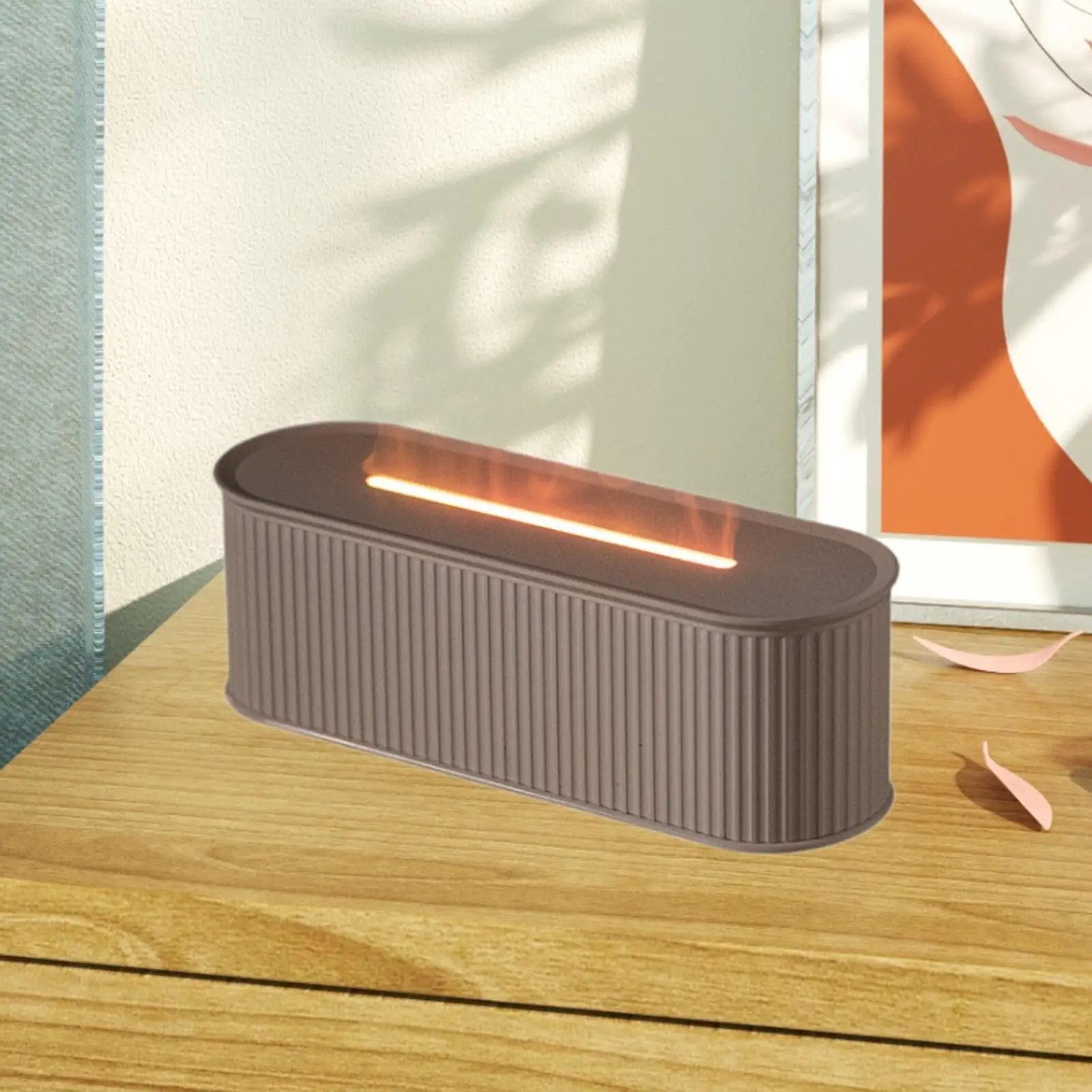 USB Colorful Flame Essential Oils Diffuser for Home Office Timing Function