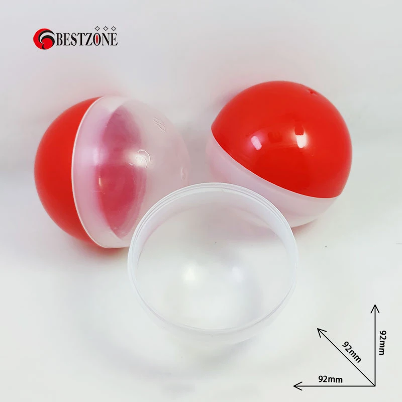 20Pcs 92MM 'bout 3.6in Toy Capsules Plastic Surprise Ball Round Container For Draw Lottery Raffle Gift Capsule Station Dispenser