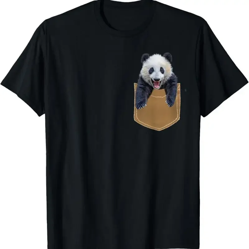 Funny Panda T Shirt Cute In Pocket Kids
