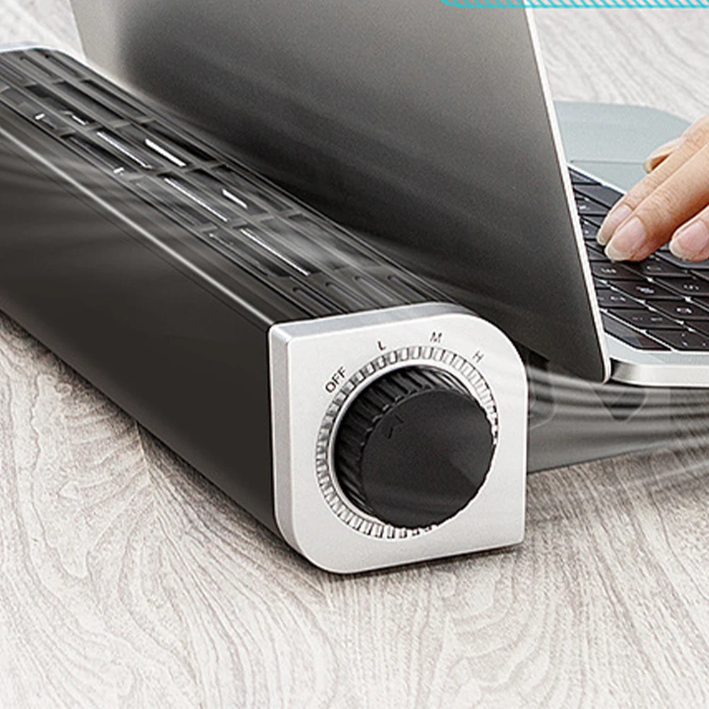 

USB-кулер для ноутбука, черный регулируемый охлаждающий радиатор, держатель для ноутбука, сильное рассеивание тепла, бесшумный вентилятор, кулер для ноутбука