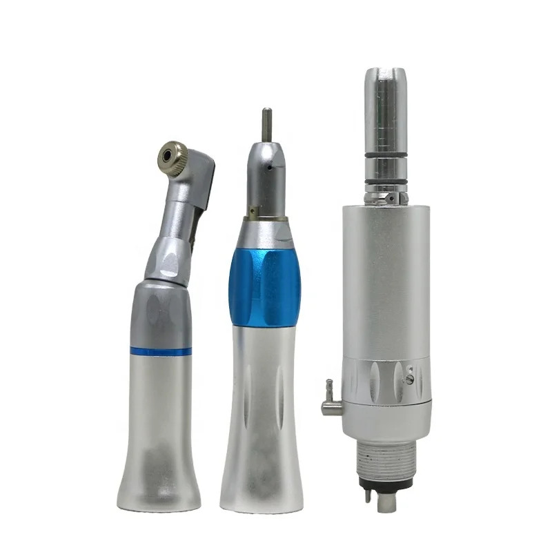 

Supplier 2 Holes Air Motor Contra Angle Straight Handpiece Set Den tal Low Speed External Handpiece