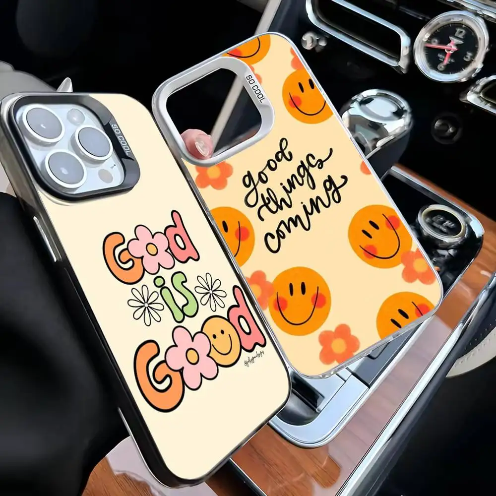 

Smiley Flower Fun Phone Case For iPhone 16,15,14,13,12,11,Mini,Pro,MAX Black Matte Shockproof Cover