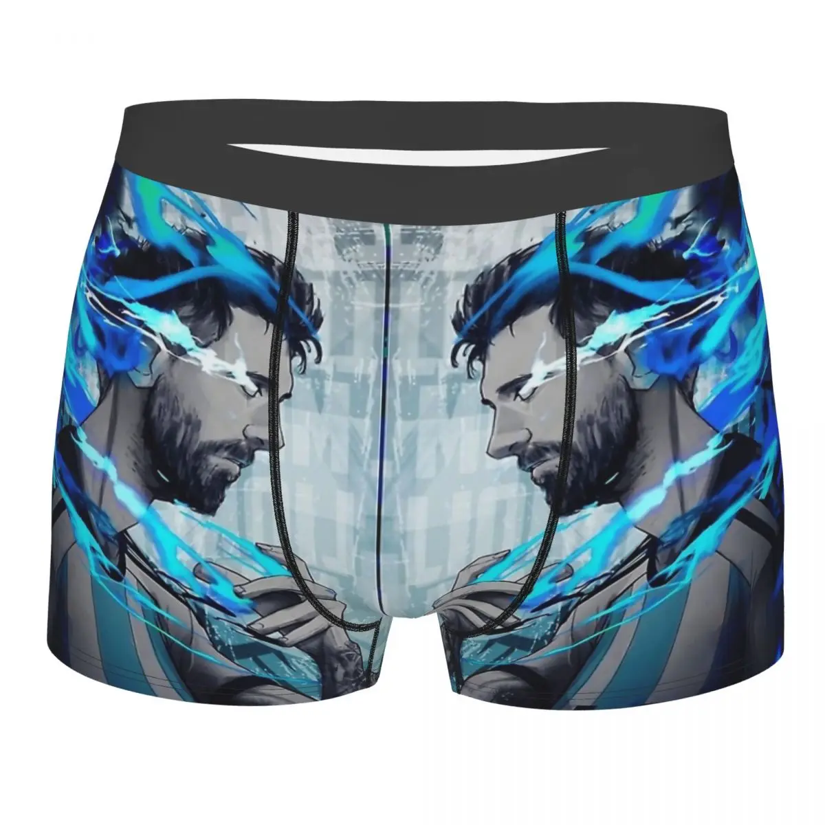 Men LIONEL ARGENTINA GOAL Football Underwear Messied Boxer Briefs Shorts Panties Homme Mid Waist Underpants